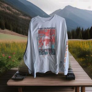 Rare Y2K Tim‎ Duncan The Fundamental World Tour 97-2016  Michell & Ness Shirt 3X